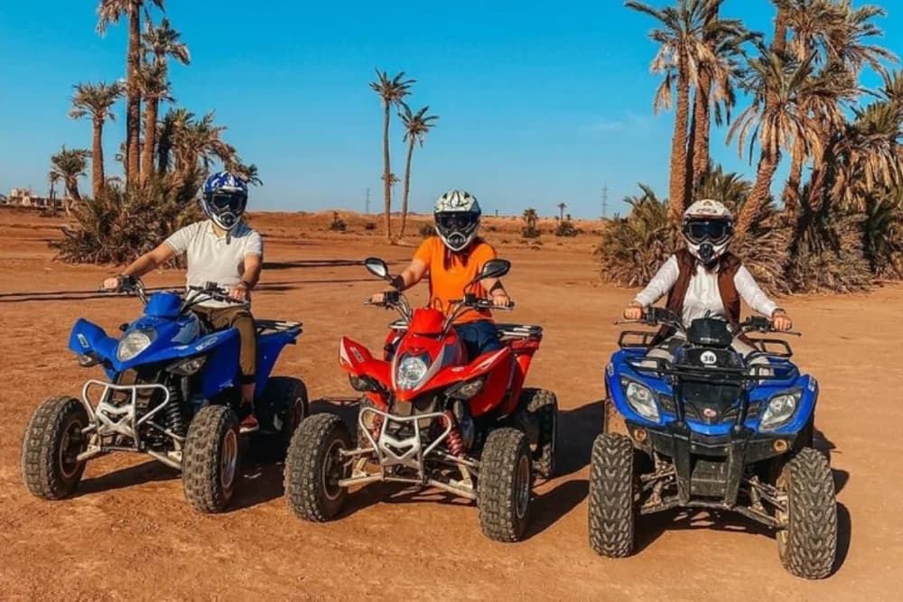 Marrakech Palmeraie Quad + Kamelenrit – 2 Uur