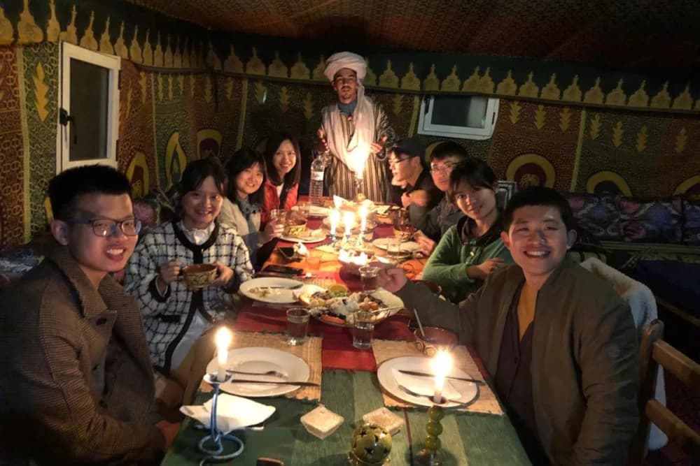 Merzouga Standard Fixed Bivouac (Up to 5 People) – Camel Ride + Dinner & Show + Shared Bathroom